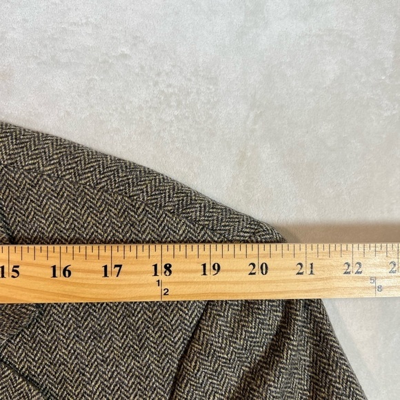 Brooks Brothers 43R Made in Italy Tweed Herringbone 100% Lambswool Sport Coat - Picture 12 of 16